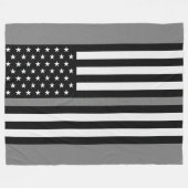 薄い灰色ライン教化の役人の旗 フリースブランケット (正面(横))