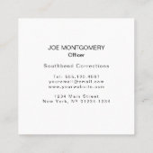 薄い灰色ライン教化の役人の米国旗 スクエア名刺 (裏面)