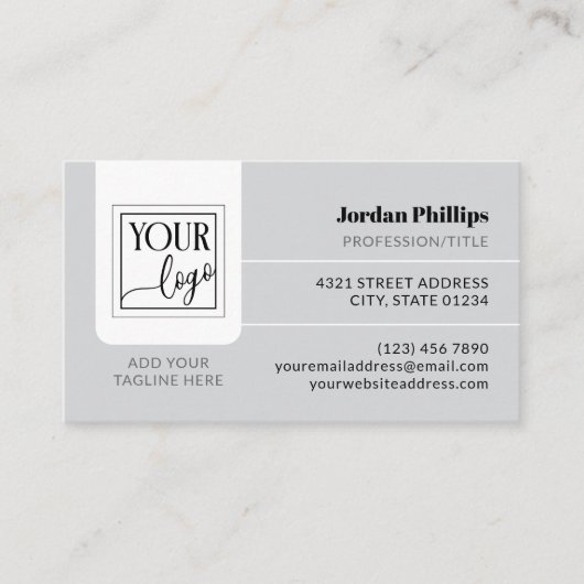 薄い灰色ロゴを片面に追加 名刺 (正面)