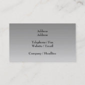 薄い灰色。 エレガントな設計 名刺 (裏面)