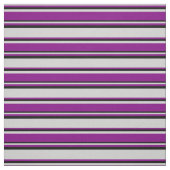 薄い灰色、紫、黒の色の線 ファブリック (見本)