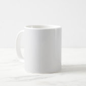 薄い灰色、緑の白いコーヒーマクラシックグ コーヒーマグカップ (正面左)