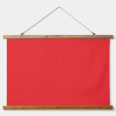 薄い白いクレアで囲まれた赤い縁ど四角形 吊り下げ型タペストリー (正面)