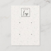 薄い白いセラミックテクスチャ2の耳の表示ロゴ 名刺 (正面)