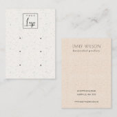 薄い白いセラミックテクスチャ3の耳の表示ロゴ 名刺 (正面/裏面)