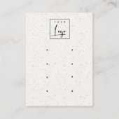 薄い白いセラミックテクスチャ4の耳飾り表示ロゴ 名刺 (正面)