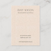 薄い白いセラミックテクスチャ4の耳飾り表示ロゴ 名刺 (裏面)