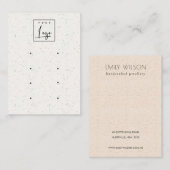 薄い白いセラミックテクスチャ4の耳飾り表示ロゴ 名刺 (正面/裏面)