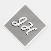 薄い白黒のストライプ |レトロスタイルのイニシャル (コーナー)