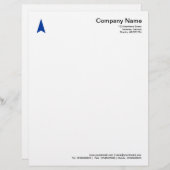 薄い矢印 – ネイビーブルー レターヘッド (正面/裏面)