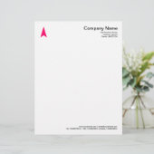 薄い矢印 – ネオン赤 レターヘッド (スタンド正面)