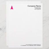 薄い矢印 – ネオン赤 レターヘッド (正面/裏面)