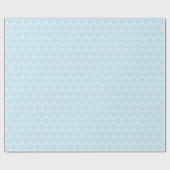 薄い素朴青と白の雪 ラッピングペーパー (フラット)