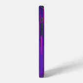 薄い紫色の縦線が入った抽象的な背景 iPhoneケース (左側面)