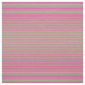 薄い緑と深いピンク色の線のパターン ファブリック (見本)