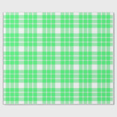 薄い緑と白のプレイド|大きいパターン| ラッピングペーパー (フラット)