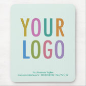 薄い緑のカスタムマウスパッド会社のロゴ非スリップまたは滑ること品 マウスパッド (正面)