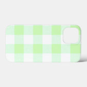 薄い緑のギンガムチェックパターン Case-Mate iPhoneケース (裏面 (横))