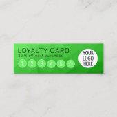 薄い緑のグラデーションジオメトリックメッシュカスタムロゴ ロイヤリティカード (正面)