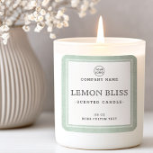 薄い緑のテクスチ縁どャーの正方形の製品ラベル スクエアシール