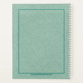 薄い緑のライフェイクネンのテクスチャ プランナー手帳 (裏面)