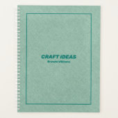 薄い緑のライフェイクネンのテクスチャ プランナー手帳 (正面)