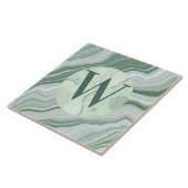 薄い緑の大理石タイル タイル (側面)