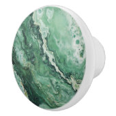 薄い緑の大理石パターン セラミックノブ (右)