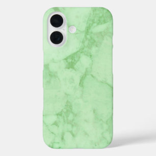 薄い緑の大理石 iPhone 16ケース