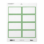 薄い緑の白縁ど色 ラベル (フルシート)