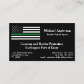 薄い緑の線のフラグカスタム軍隊縁ど剤 名刺 (正面)