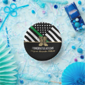 薄い緑の線の旗陸軍軍隊退職 ペーパーボウル (パーティー)