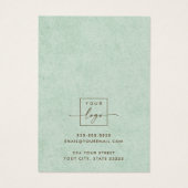 薄い緑の色のテクスチャイヤリングディスプレイカード (裏面)