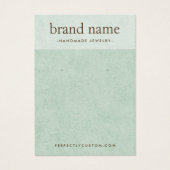 薄い緑の色のテクスチャイヤリングディスプレイカード (正面)