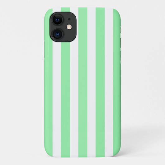 薄い緑色のキャンディストライプー Case-Mate iPhoneケース (裏面)