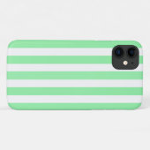 薄い緑色のキャンディストライプー Case-Mate iPhoneケース (裏面(横))