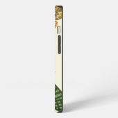 薄い縁取りの蝶の絵 iPhoneケース (左側面)