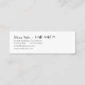 薄い縦のスタイルの文字 スキニー名刺 (裏面)
