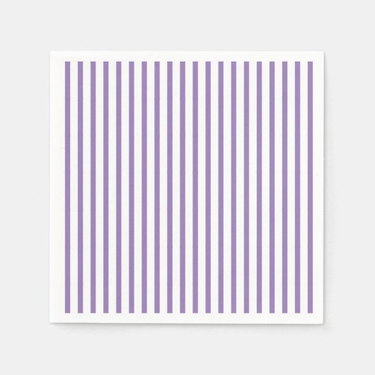 薄い縦型ストライプラベストライプのンダー スタンダードカクテルナプキン (正面)
