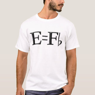 薄い色のために平らなE=f Tシャツ