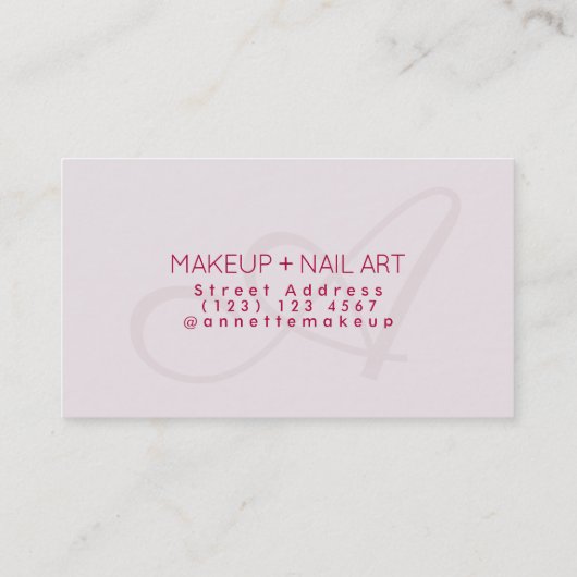 薄い色のモダンな優雅 名刺 (裏面)