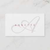 薄い色のモダンな優雅 名刺 (正面)