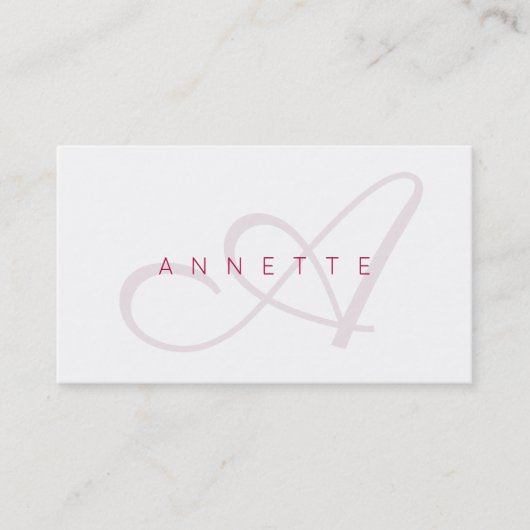 薄い色のモダンな優雅 名刺 (正面)