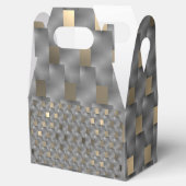 薄い茶色から暗い背景にグレーのボード フェイバーボックス (オープン)