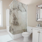 薄い茶色の大理石の石のテクスチャ背景.abstra シャワーカーテン (インサイチュ)