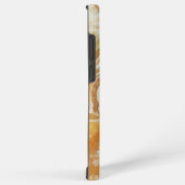 薄い茶色の大理石パターン SAMSUNG GALAXYケース (右側面)