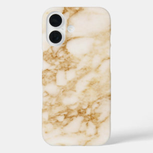 薄い茶色の大理石 iPhone 16ケース
