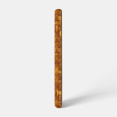 薄い茶色の生地のパターン、網目網、ラタン SAMSUNG GALAXYケース (左側面)