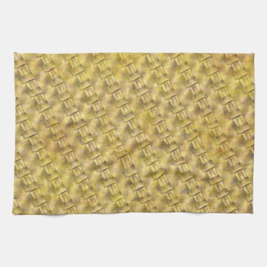 薄い茶色、古い、または薄汚い効果の図形。 キッチンタオル (横)