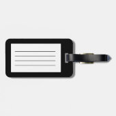 薄い赤い線のアメリカ国旗を引きパーソナライズされた裂く ラゲッジタグ (裏面横)